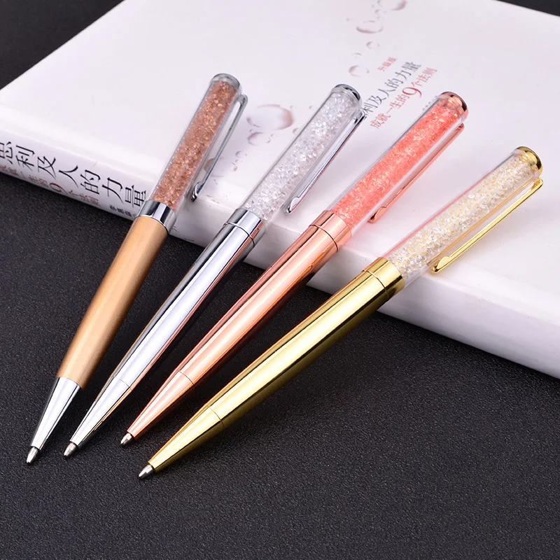 

Innovative Metallic ball-point pen Crystal diamond ball pen Office Stationary School ballpoint pen replaceable 1.0mm Cartridge