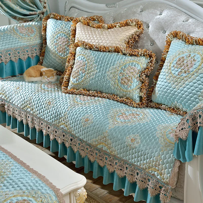 Luxury European sofa mat living room four seasons common water soluble