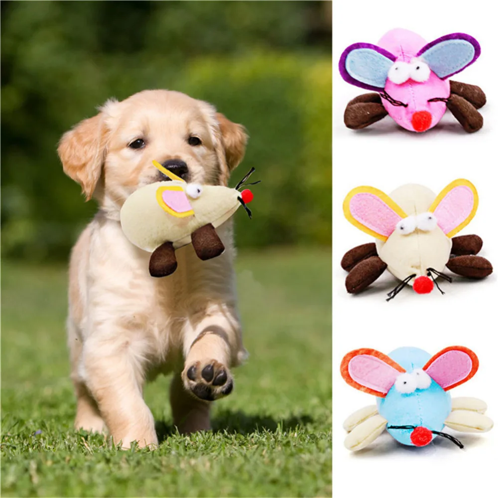 Pet Dog Toys Soft Plush Big Ear Shakable Mouse Cute Dog Throwing