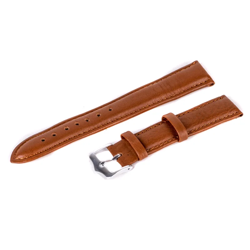 Luxury Watch Band 12mm,14mm,16mm,18mm,20mm,22mm,24mm Soft Sweatband Leather Strap Steel Buckle Wrist WatchBand