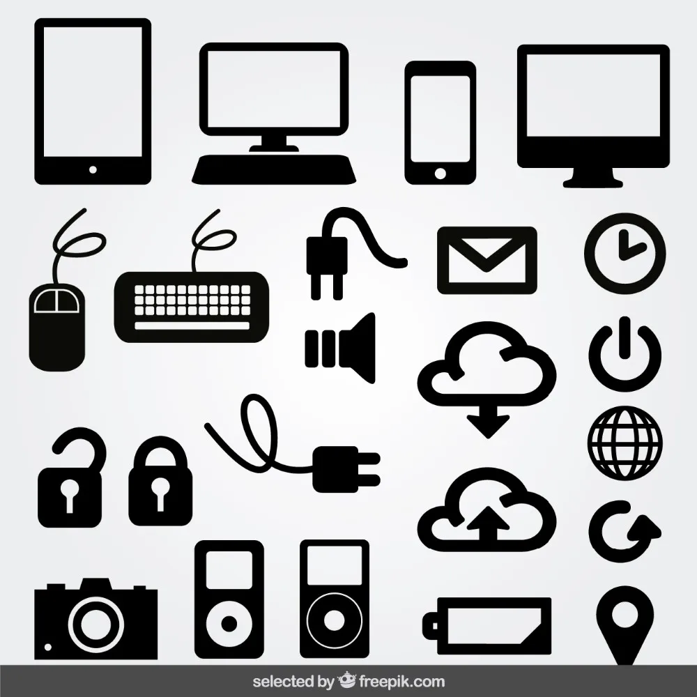 Computer Phone Camera Rock Sound Logos Mural Wall Sticker