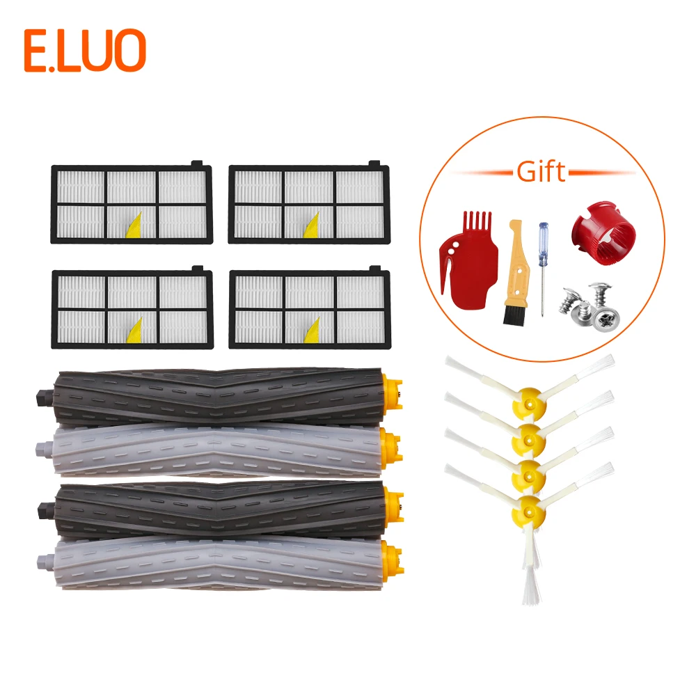 

iRobot Vacuum Cleaner Spare Parts 800, 900 Series Tangle-Free Debris Extractor Brush, Hepa Filter, Side Brush