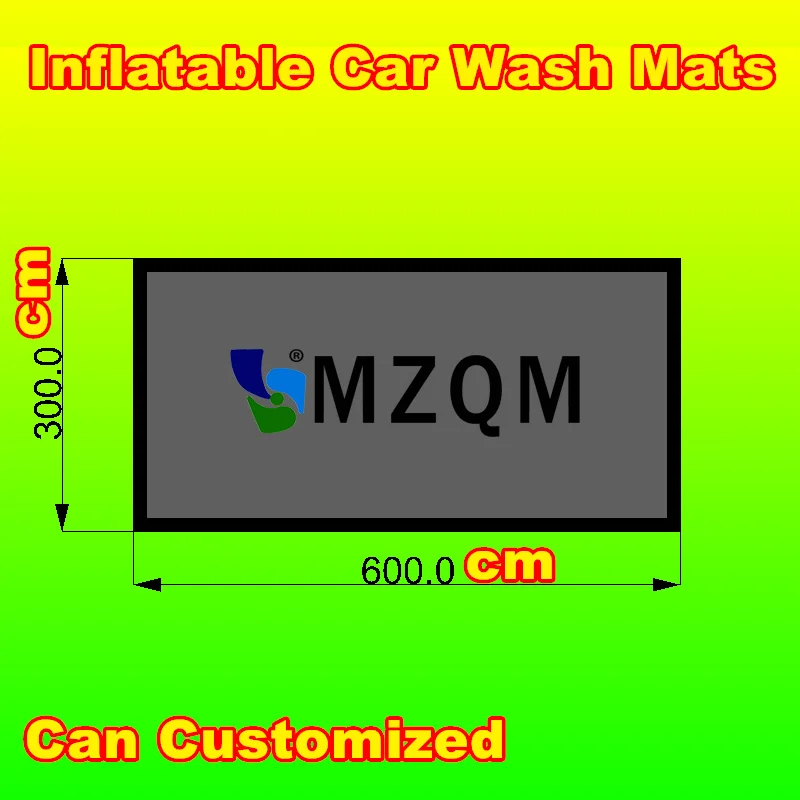 MZQM 6x3 м коммерческий индивидуальный водоудерживающий коврик ПВХ портативный надувной коврик для мытья автомобиля