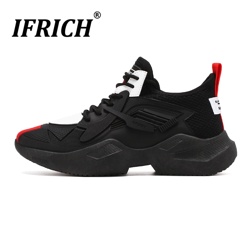 

2019 Hot Thick Soled Men Jogging Sneakers Black Outdoor Sport Men Shoes Designer Luxury Gym Man Sneakers Brand Shoes For Mens