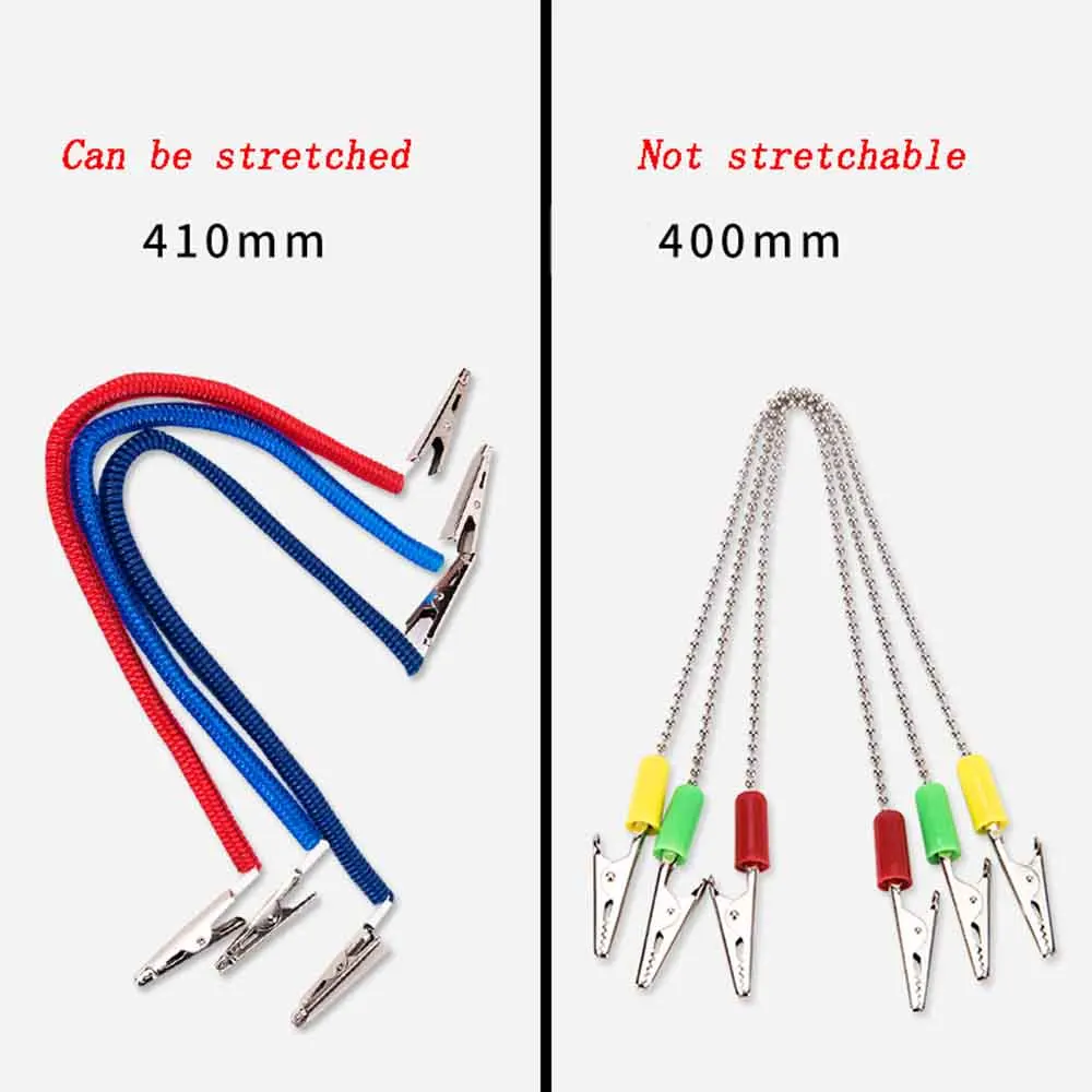 

20 Pcs Napkin Holder Dental Lab Bib Crocodile Clip Flexible Steel Metal Ball Chain Necklace Bib clip for Teeth whitening