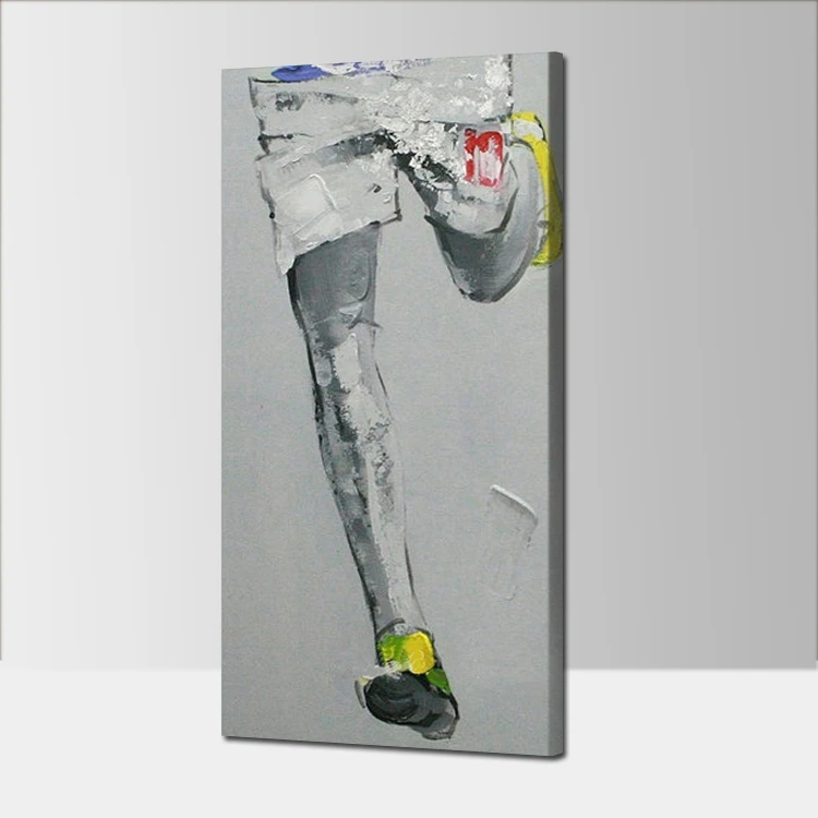 

Modern Man runing wall art picture on canvas 100% handmade oil painting for conference room decoration No frame