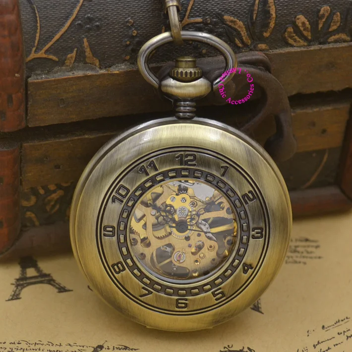 wholesale men Mechanical Pocket Watch arabic man fob watches steampunk