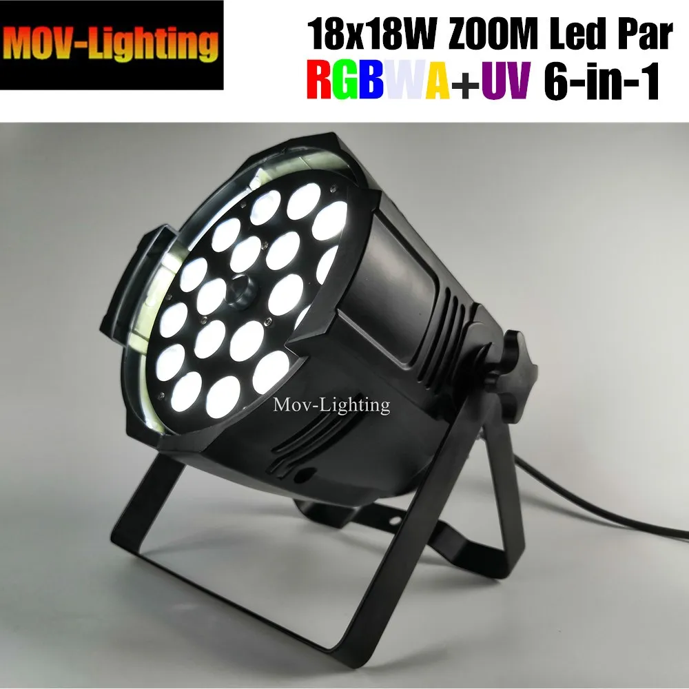 18x18 Вт zoom dmx luci par 64 rgbwa uv 6 в 1 светодиодный luce для диджевечерние|Эффект освещения