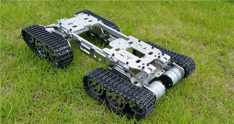 Негабаритная Модель шасси танка независимая подвеска демпфирования шасси для гусеничных роботов модельные танки