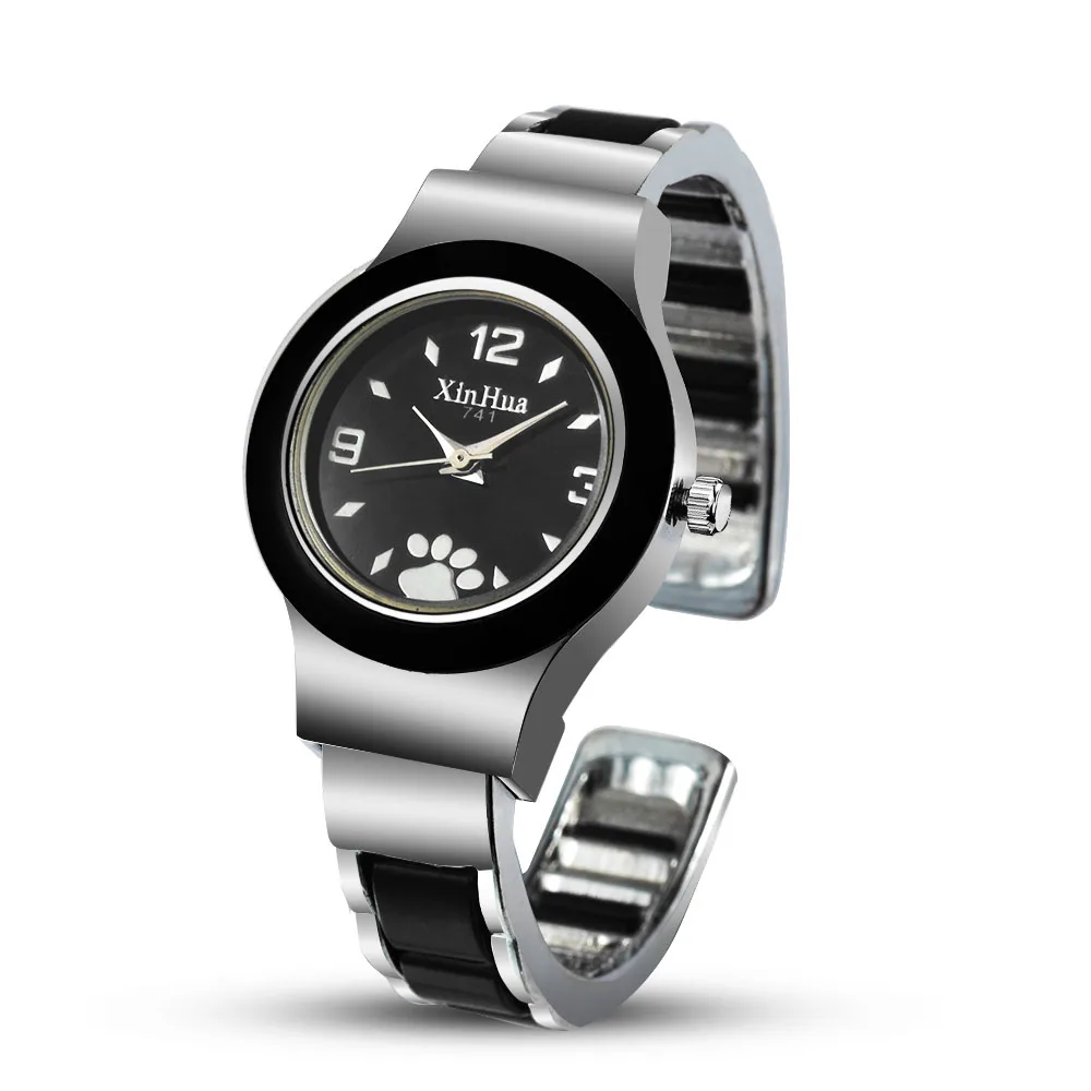 

Relogios Feminino 2018 XINHUA Women Watches Stainless Steel Bracelet Bangle Cute Puppy Footprint Designer Watch Female Clock