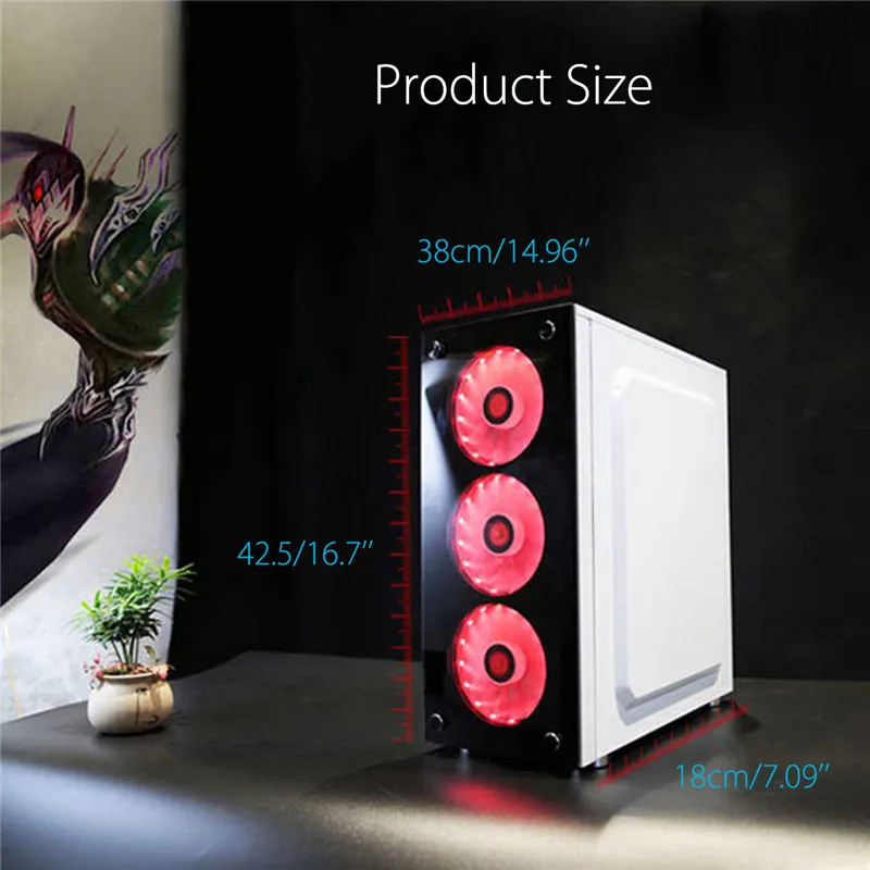 Купить черный компьютер ПК ATX геймерские корпус чехол для ноутбука ...