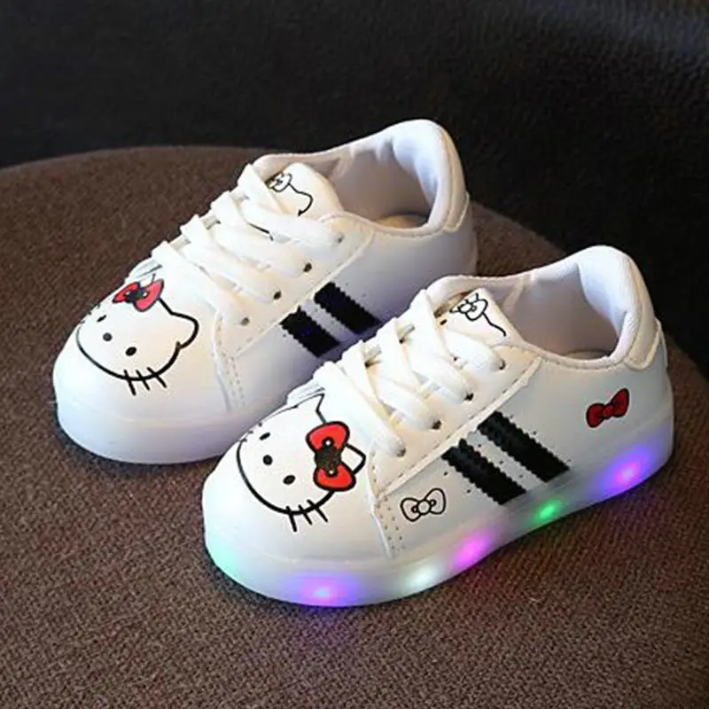 HaoChengJiaDe Children Shoes With Light Girls Cartoon
