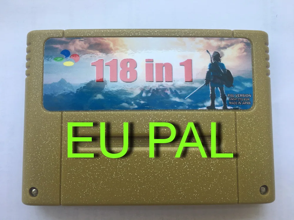 Супер 118 в 1 картридж для видеоигр Snes 16-Bit Multicart PAL версия ЕС английский язык