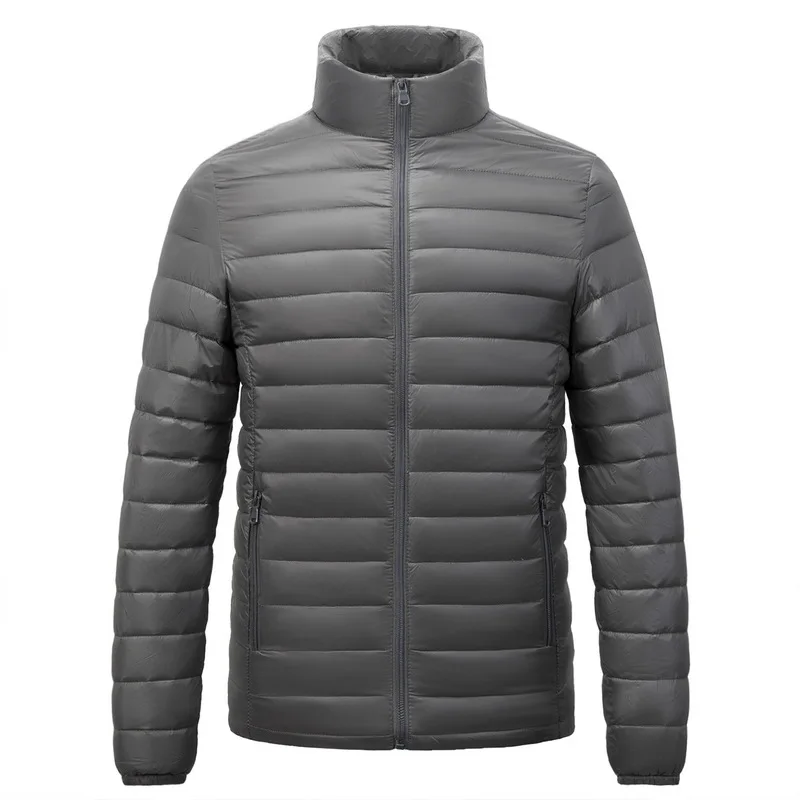 

Feather Jacket Man Ultra Light Down Jacket Men Winter Coat Duck Down Windbreaker Stand Collar Parka with Winter Coat Men