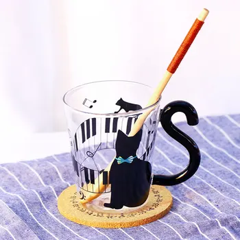 

Cute Creative Cat Milk Coffee Mug Water Glass Mug Cup Tea Cup Cartoon Kitty Home Office Cup For Fruit Juice