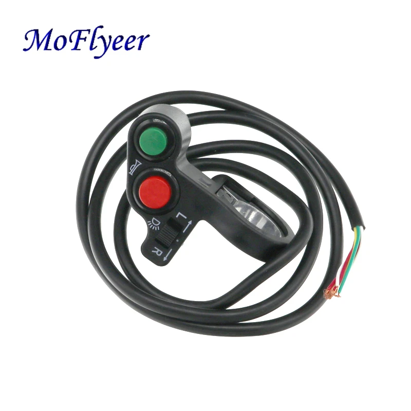 

MoFlyeer Motorcycle Horn 7/8 inch Motorbike ATV Scooter Offroad Switch Horn Turn Signal On/Off Button Light Free Shipping