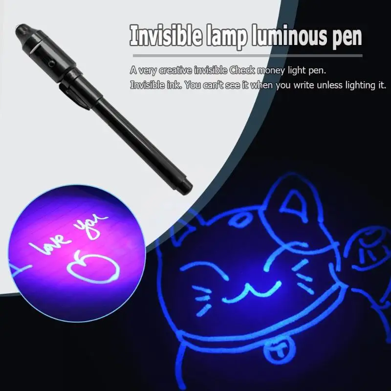 Светящаяся волшебная ручка, УФ-светильник для рисования, невидимая чернильная ручка для проверки подлинности денег, светящиеся в темноте игрушки для детей, Обучающие Развивающие игрушки