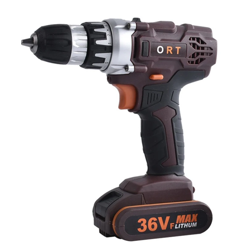 

36 v MAX Lithium Batterij DIY Power Driver Variabele Snelheid Elektrische Schroevendraaier Impact Accuboormachine met LED Licht