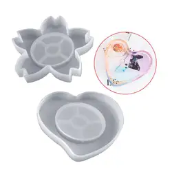 Силиконовые 3D DIY цветок сердце эпоксидная смола, Форма Подвеска для ювелирных изделий Инструмент Плесень ручной работы ремесло