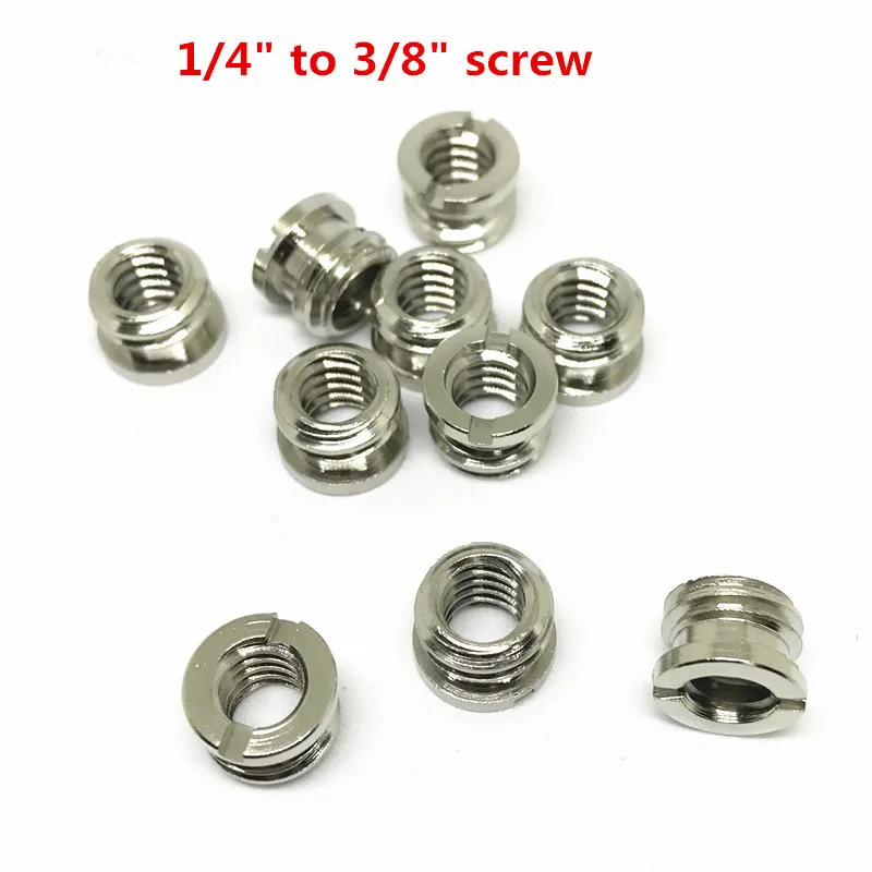 10pcs 1//4/" to 3//8/" Screw Convert Metal Adapter Connecting For Tripod Monopod