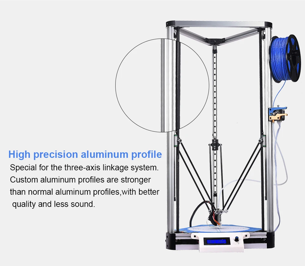 BIQU delta kossel 3d принтер Pro impresspra 3d с большим размером печати автоматический уровень электронный 3d принтер DIY с сенсорным экраном