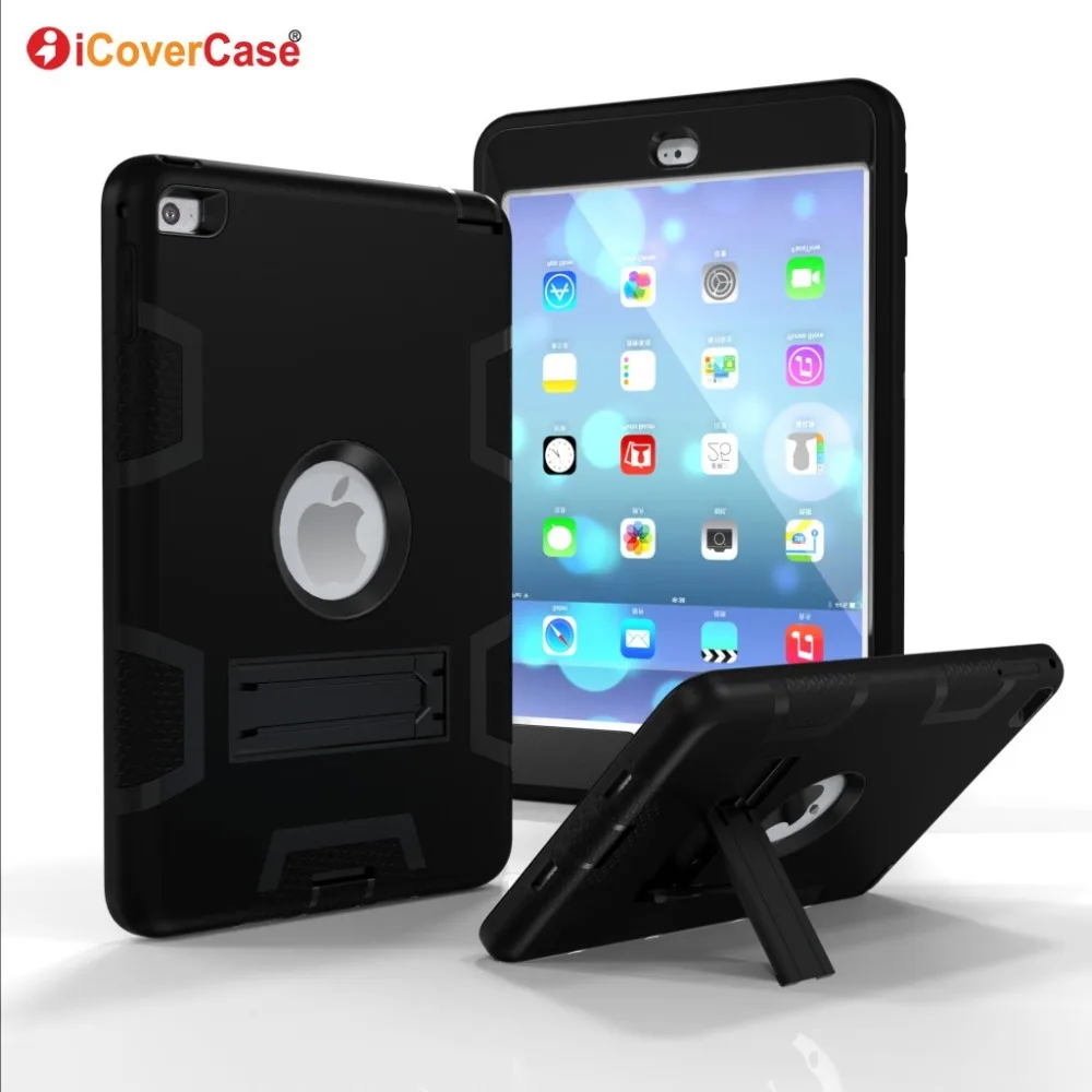 

Silicon+PC Full Body Protector Case For Apple iPad mini 4 Case Cover High Resistant Drop resistance Shockproof