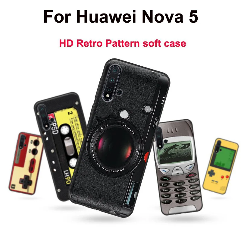 For Huawei Nova 5 Pro Case 5pro TPU Soft silicone retro phone Cover For Huawei Nova5 Pro Casing Nova5Pro cases 6.39" back covers