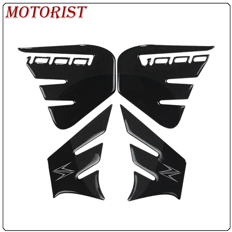 MOTORIST 3D carbon fiber Sticker Decal Emblem Protection Tank Pad Cas Cap For Kawasaki Z1000 KAWASAKI Z1000 Z 1000 detachable - Цвет: 4