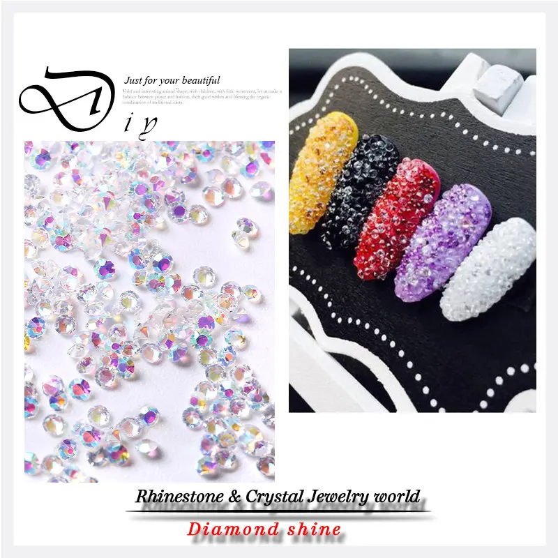 New Crystal Pixie For 3D Nail Micro 1.3mm Mini Nail Rhinestones Decoration DIY ,1440pcs/pack