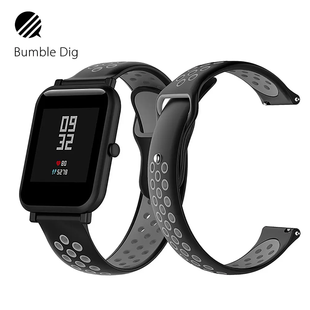 Ремешок сменный для Xiaomi Huami Amazfit Bip силиконовый браслет наручных часов