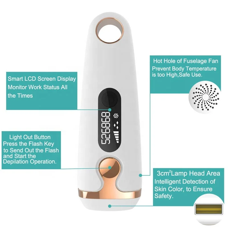 Laser Depilator IPL Epilator Permanent Hair Removal 500000 Flash Touch Electric Lady Shaving Trimmer Bikini Depilatory 2