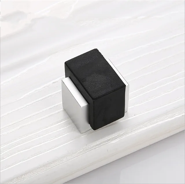 2pcs Rubber Door Stops Aluminium Alloy Stopper Wood Holder 2pcs Rubber Door Stops Aluminium Alloy Stopper Wood Holder Toilet Glass Doorstop