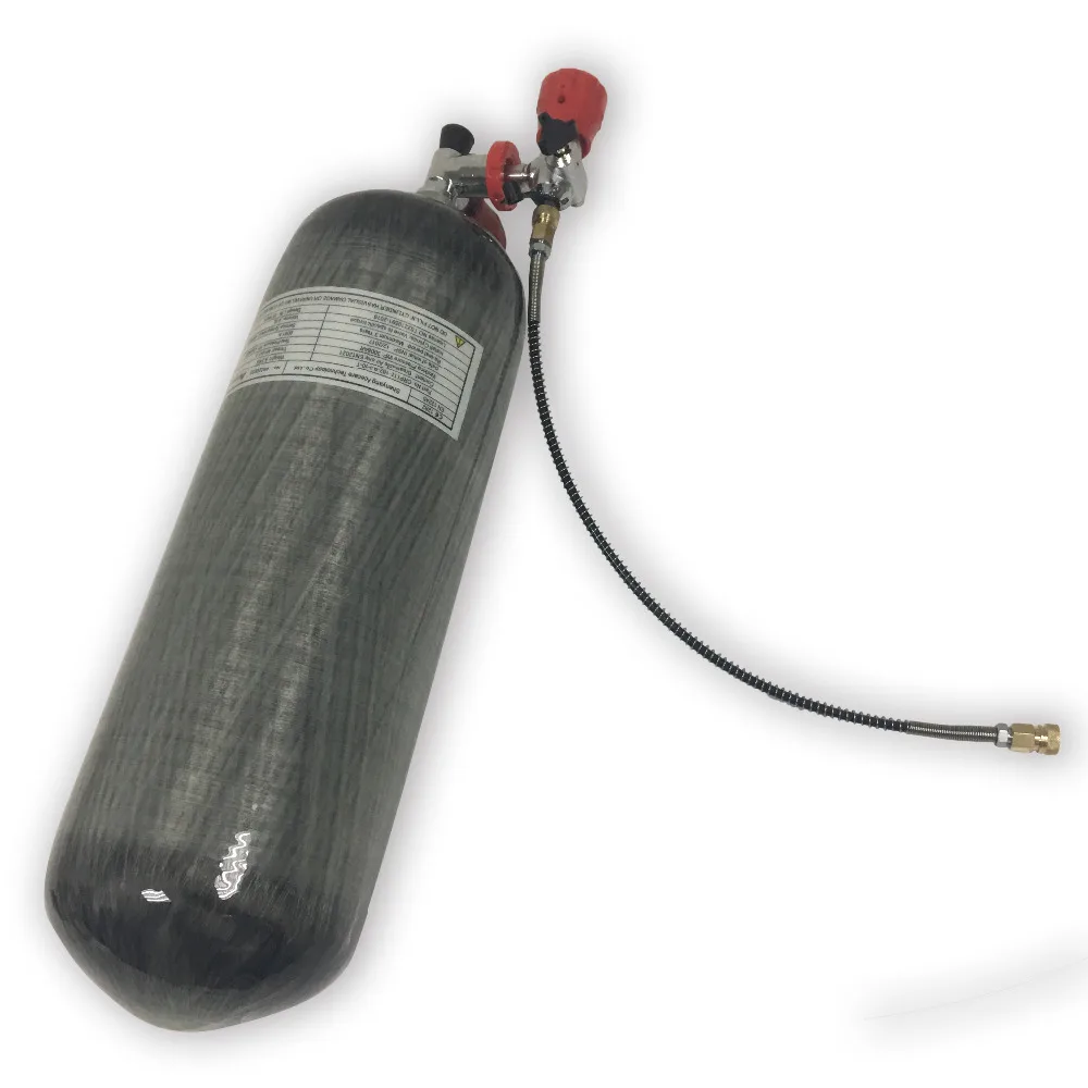 Цилиндр высокого давления AC109101 Pcp 9L CE 4500psi сжатый воздух углеродное волокно SCBA