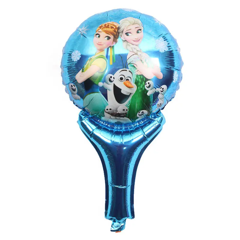 50 шт. принцесса Снеговик держит надувной шар на палочке шар из алюминиевой фольги День Рождения украшения детские игрушки globos