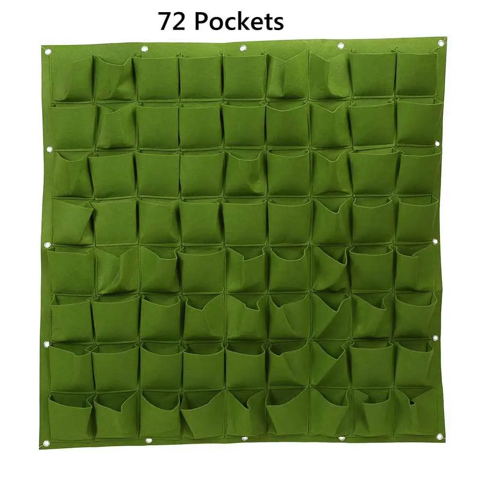 

Wall Planters Pocket Planter Bags Plant Pot Vertical Garden Hanging Green Large Garden Pots for Balconies Hanging Felt 1aa