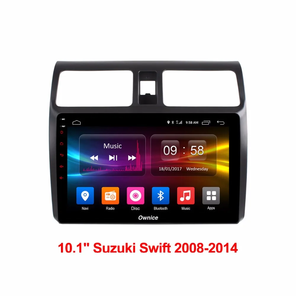 HD 1024 10.1 inch Android 6.0 Car DVD Player For Suzuki Swift 2008 2014