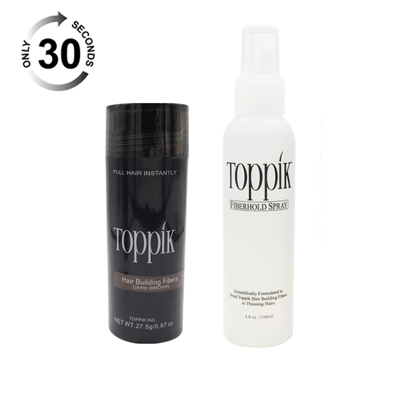Toppik hair building fibers powder 27.5g 0.97 oz + spray lock 118ml to