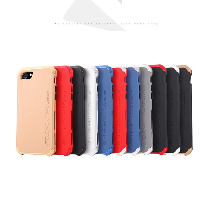 

Textured Anti-fall Metal Frame Plastic Back Plate For iPhone 7 Plus Aluminum Alloy iPhone7 Plus Bumper Case Cover With Gift
