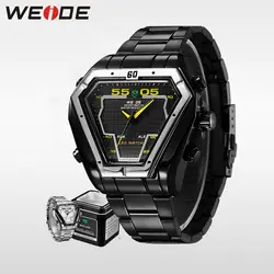 WEIDE LED спортивные часы аналоговые цифровые Дисплей Водонепроницаемый Нержавеющая сталь кварцевый механизм Наручные часы подарки Для