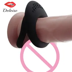 Двойной силиконовый пенис игрушка задержка рукава эякуляция кольцо для пениса игрушки для мужчин