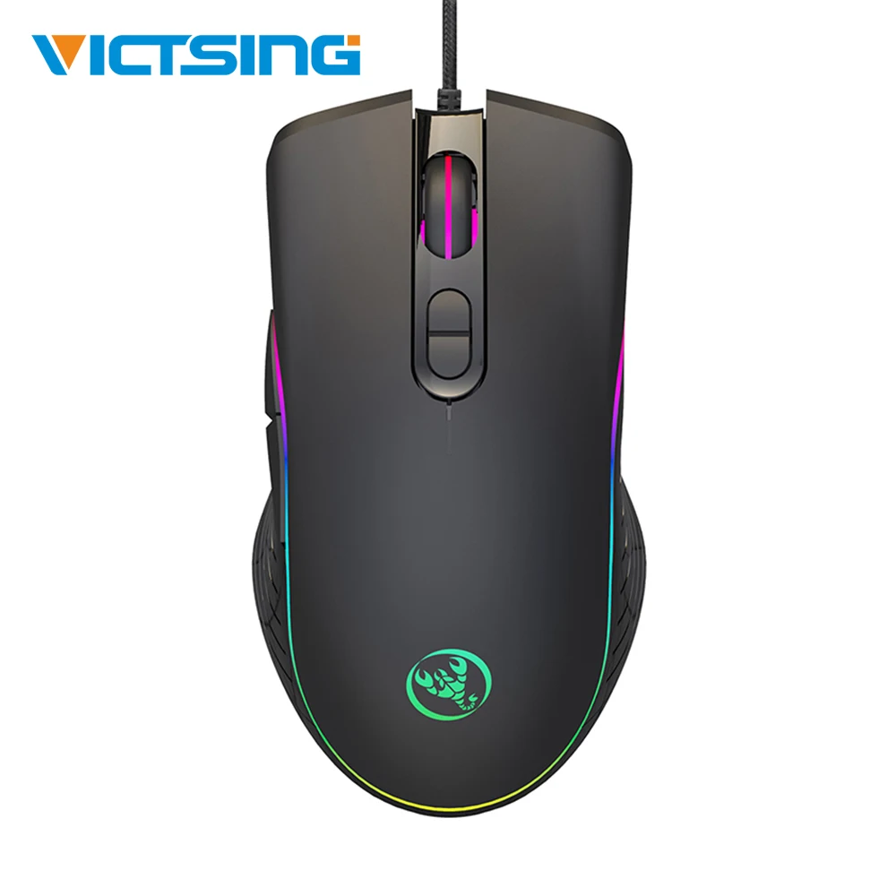 

VicTsing XR261 Gaming Mouse Wired 7 Programmable Button RGB LED Light Backlit Mouse Ergonomic DPI Adjustable Mice For PC Gamer