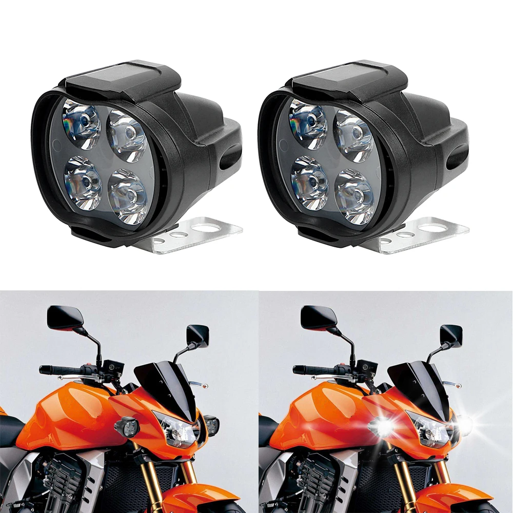 

1 Pair Motorcycles Headlight LED Scooters Spotlight Working Spot Light Super Bright Motorbike Fog Lamp White 9-85V 800LM