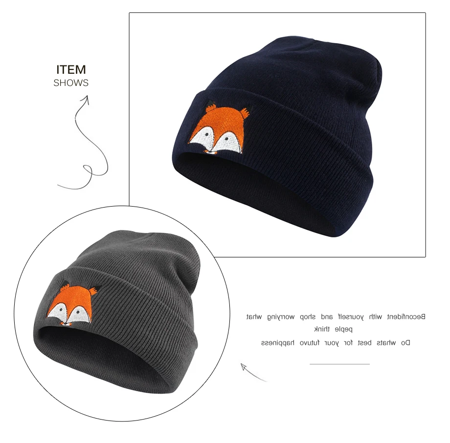 ADK Embroidery Men Women'S Cap Cartoon Fox  Fashion Brand 2018 New Casual High Quality Hat _08