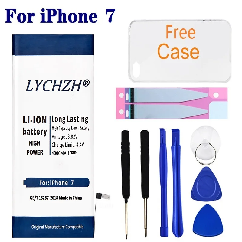 

2019 NEW Mobile Phone Battery For iPhone 7 Battery Original Capacity 4000mAh Sticker Replacement Phone Batteries