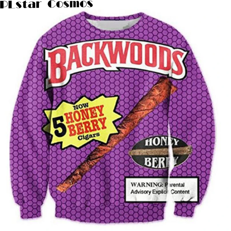 

Backwoods Honey Berry Crewneck Sweatshirts Women/Men Casual Hoodies Funny Foods 3D Print Pullovers Harajuku Dropship