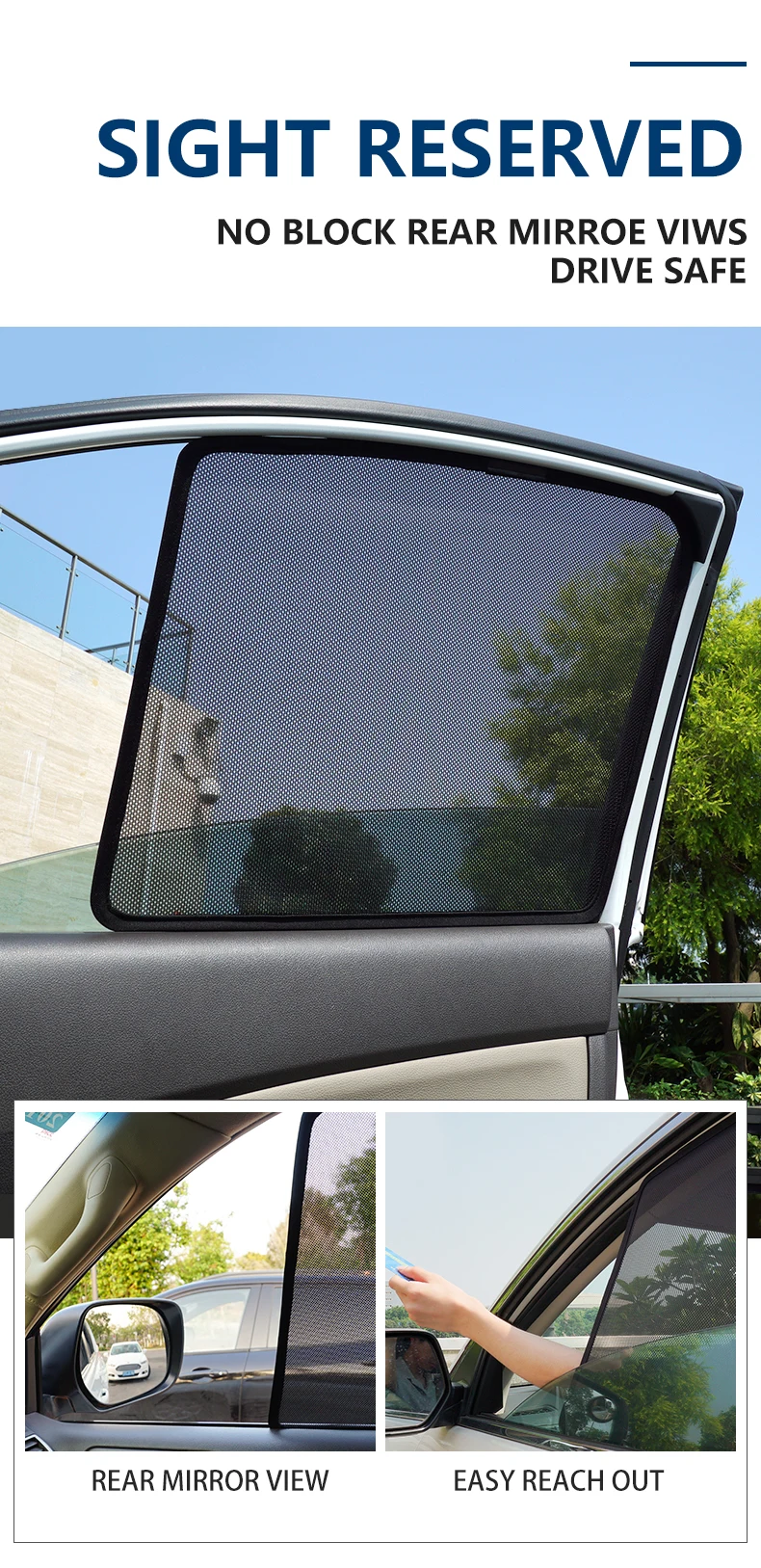 para Buick Excelle Toldos da Janela Lateral do Carro Cortina Carro Preto 4 Pçs Set ou 2 Magnético Malha Sombra Cego - Gl8 26 Cheap Toldos p janela lateral