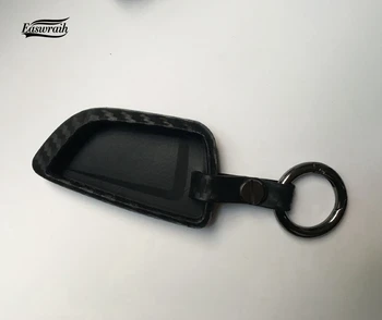 

car carbon fiber key case wallet cover chain for BMW X5 X6 X1 E71 E70 E53 E83 2 7 Series car styling