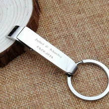 100 шт Персонализированные Выгравированные брелки в виде Открывашки на заказ с именем и датой Свадебные сувениры подарок бизнес логотип подарки с сумкой