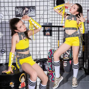 

kids hip hop dance costumes hip hop kids clothing top jazz dance costumes girls hip hop yellow dance suit