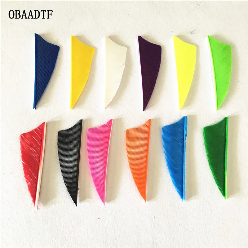 

50pcs 2inch Parabolic Shield Cut Turkey Feather Shooting Arrow Feather Bow and Arrow Sports Accessories
